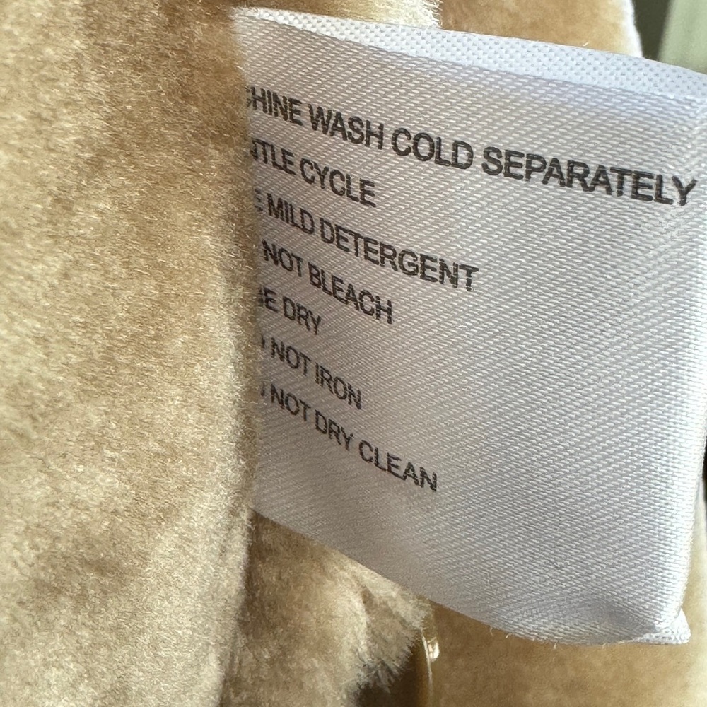 Gallery Women's Faux Suede and Fur Cozy Style Coat in Cream sized S - Picture 10 of 12
